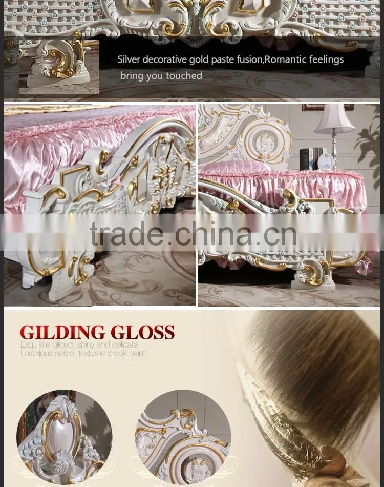 2016 newest design King size wood double bed models for bedroom
