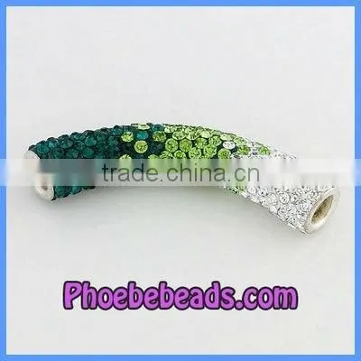 Wholesale Black Pave Bead Crystal Bar For Bracelet CTB-009