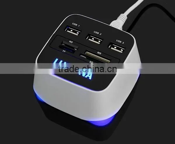 OEM RoHS Custom Logo 2.0 USB Charger 3 Ports Hub