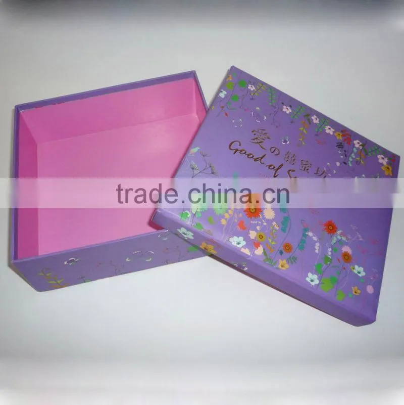 Colorful small gift box packaging with ribbon