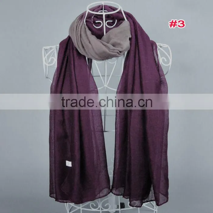 Hot Ombre Viscose women shawl scarf Voile Scarves 180*90 Pashmina Shawls Muslim Hijab