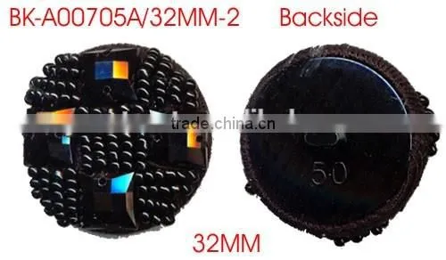 10MM Black Square Fancy Ladies Decorative Cover Shank Acrylic Button