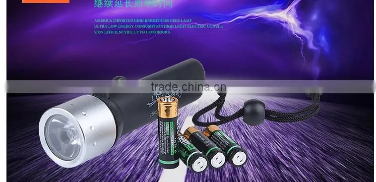 A-OK Underwater 160lumen powed by AA battery led torch depth 50m led diving flashlight