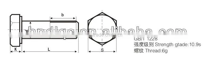 High Strength HEXAGON HEAD BOLTS