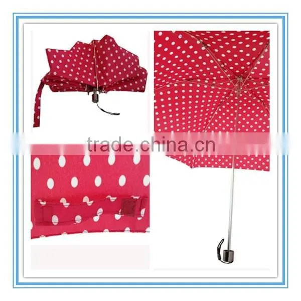 19"*6K 3 Fold Dots Mini Umbrella, Cute Pencil Umbrella, Special Umbrella