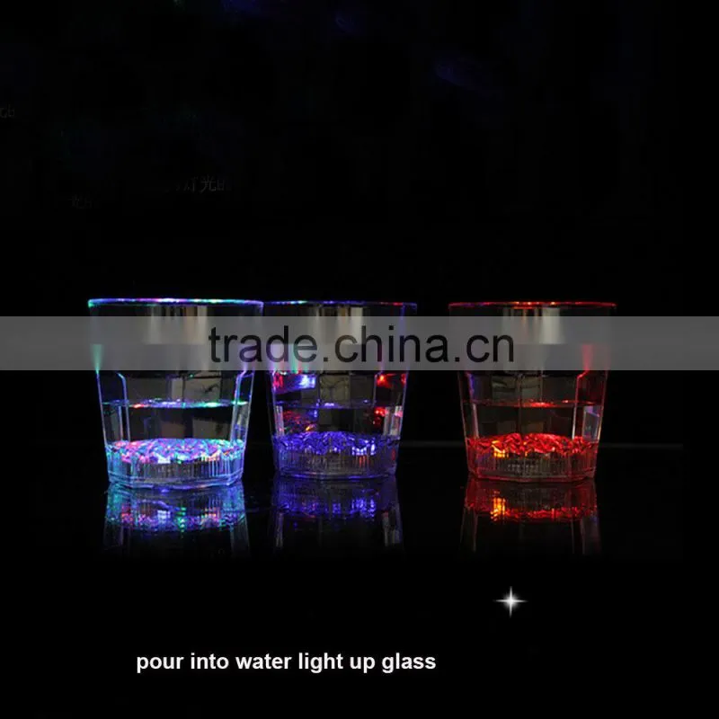 Water Activated Octagonal Cup KTV Bar Supplies Creative LED Glasses