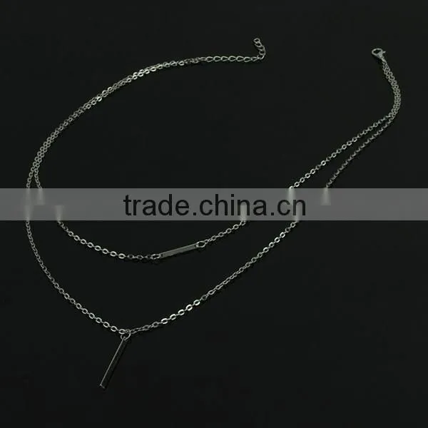 cheap double layers ebay cheap silver necklace