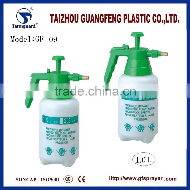 taizhou china GF-09 1,2 liter pressure hand small sprayer hand trigger sprayer portable sprayer