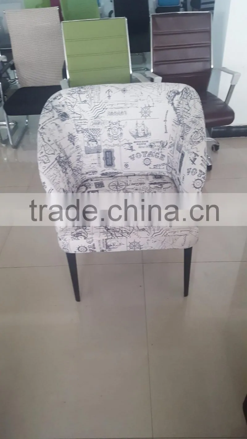 Coffee Shop Colorful Single Sofa Fabric Tub Chair