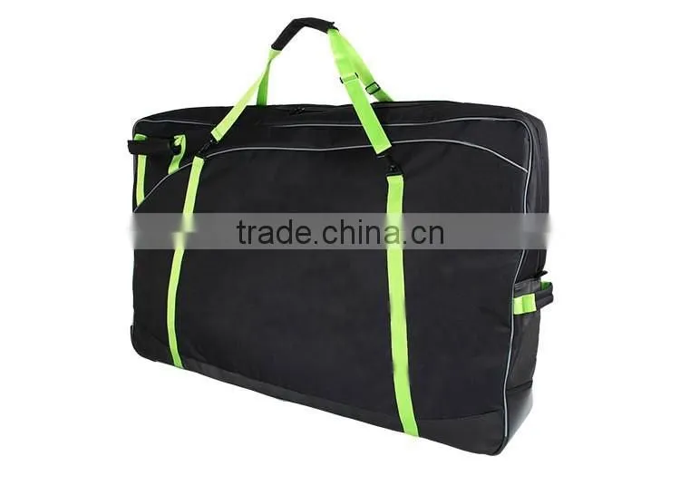 Polyester Bicycle carry Bag Folding Bike Bag with Wheels with two pieces spare tire RYB075