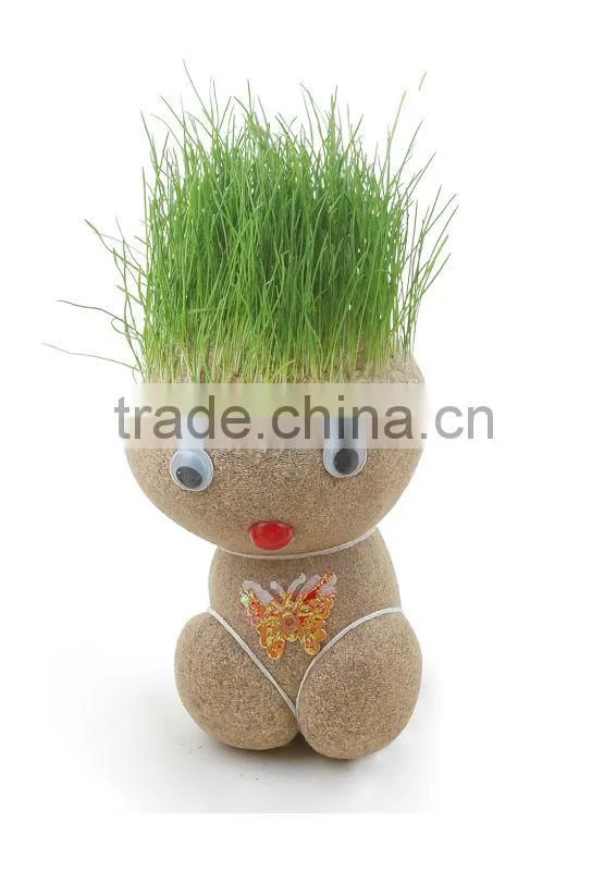grass doll grass head doll with real grass