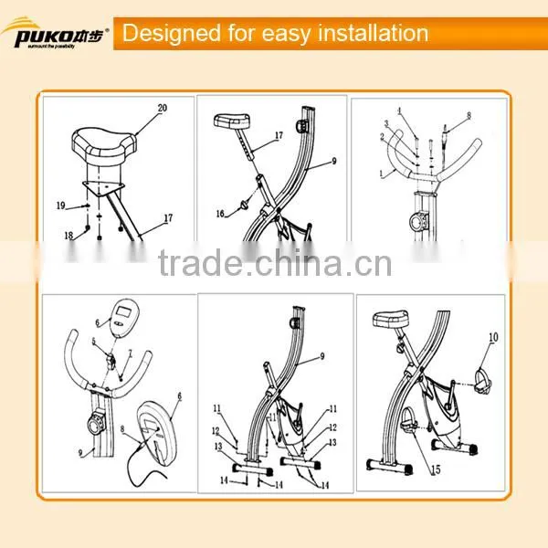 PUKO resistance fitness bike red color