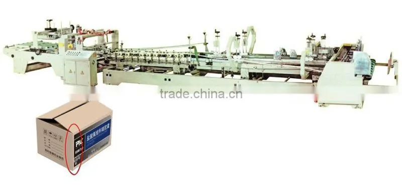 Automatic corrugated carton box folder gluer machine directly sale