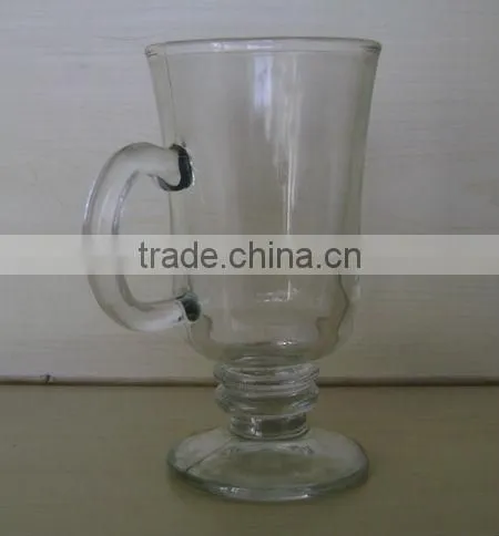 transparent glass cup with decal paper