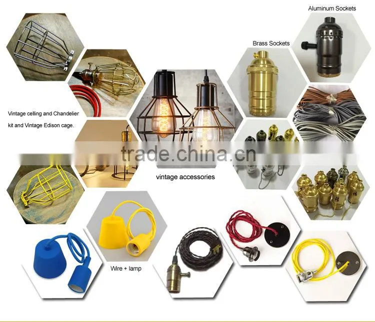 Alibaba Online Shopping china manufacturers Vintage glass pendant lamp Edsion bulb 110v
