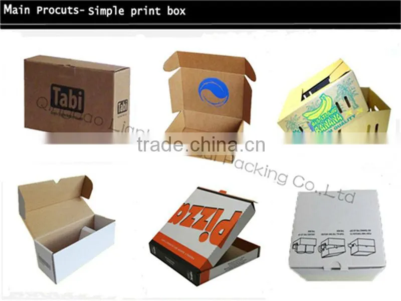 Customized logo corrugated white box / white paper box