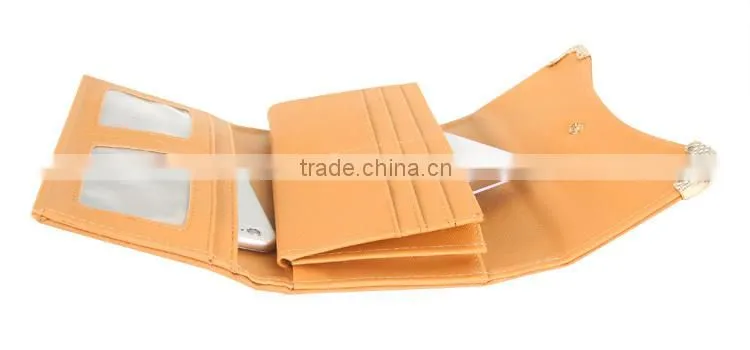 Cute heart design pu leather female long Wallet