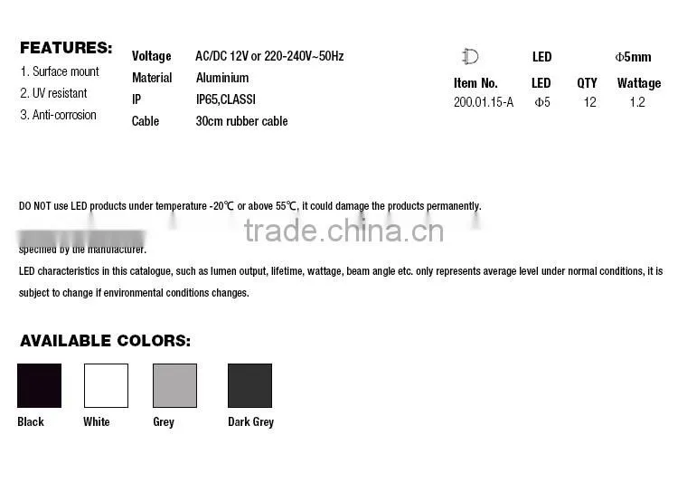 LED garden lamp;LED inground lamp;LED step ground outdoor light