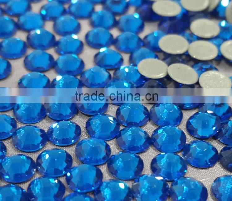 top quality sparkling super shine imitation hot fix rhinestone with super shine