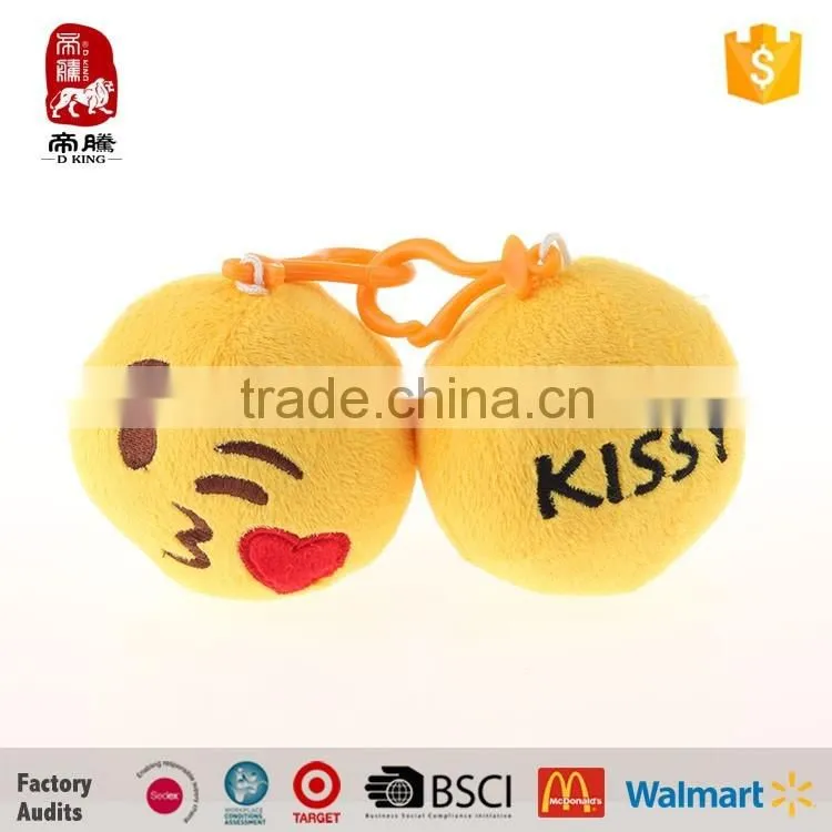 custom Mini plush keychain plush toy with varied emoji
