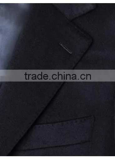 2014 new style 100% cashmere classic black custom winter coats