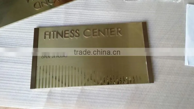 stainless steel letter image sign for door