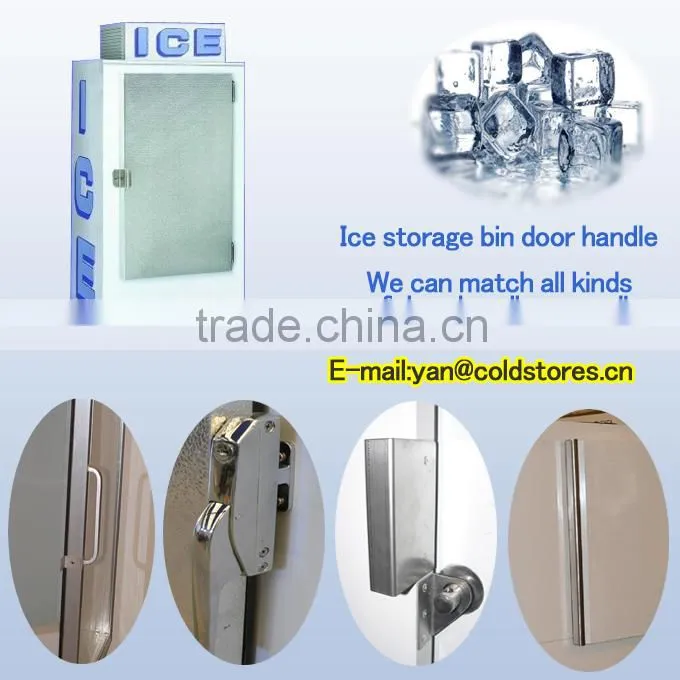 Outdoor bagged ice storage bin for high ambient temperature used