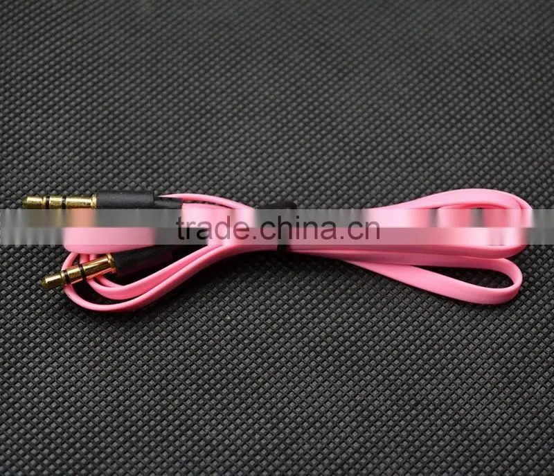 3FT 3.5mm Male To Male Noodle Jack Audio Stereo Aux Cable Adapter for PC iPhone iPod