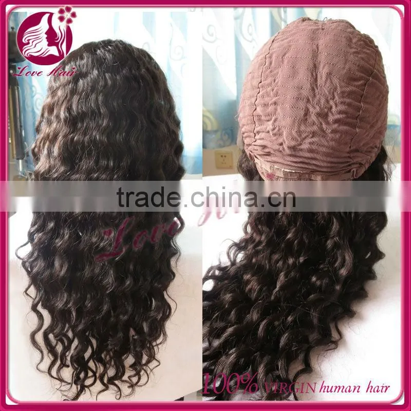 2014 hot sale Cheap wholesale virgin remy hair full lace wig u part wig human hair