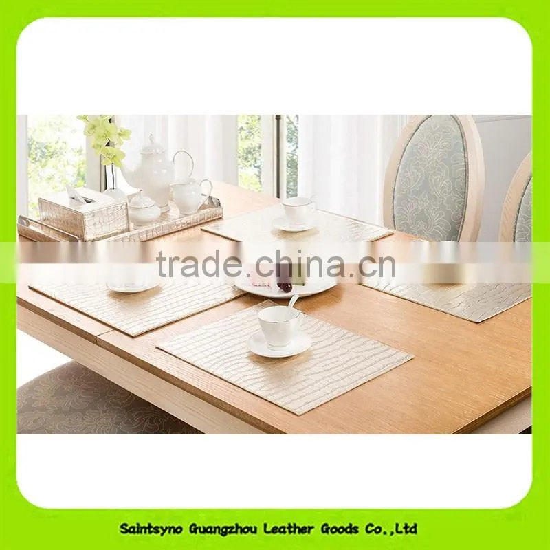 Luxury PU Leather Non-slip Placemat Crocodile Coasters 16019