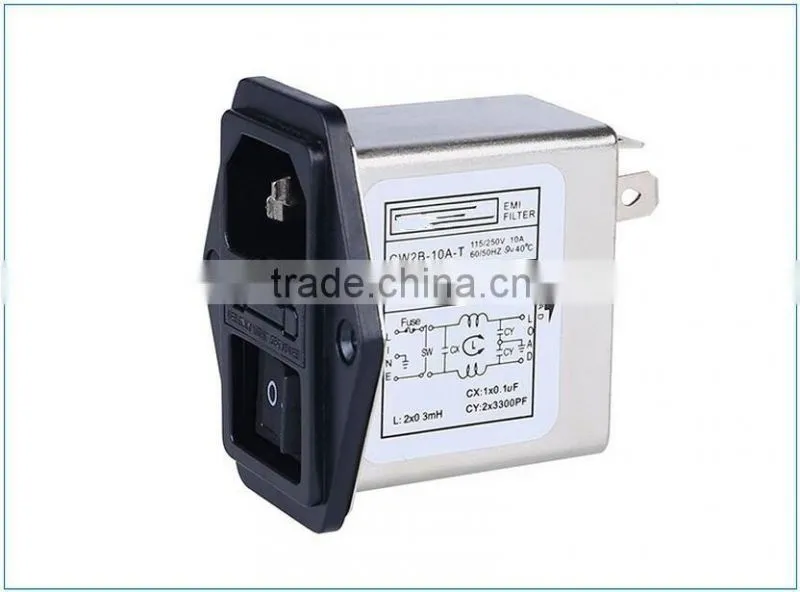 1A ~ 10A emi filter switch socket fuse