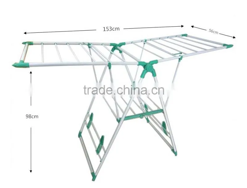 stainless steel ground foldable clothes drying rack stand