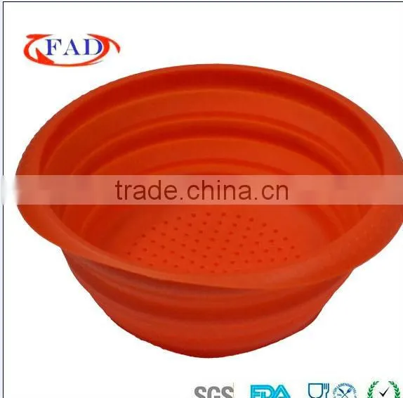 100%Eco-Friendly Foldable Silicone Basket Promotion Wholesale,Kitchen Tool