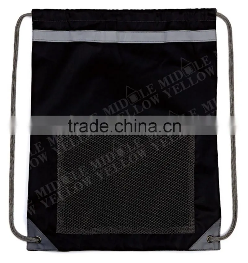 2016 factory wholesale cheap promotional nylon sport mesh drawstring backpack bag
