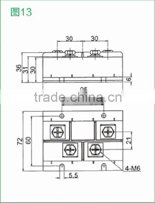 Single Phases Rectification Bridge Modules MDQ150(600-1600V)