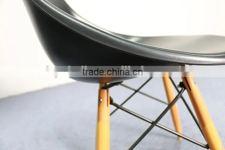 Designer Dining Side Wood Leg Replica ABS plastic Chair
