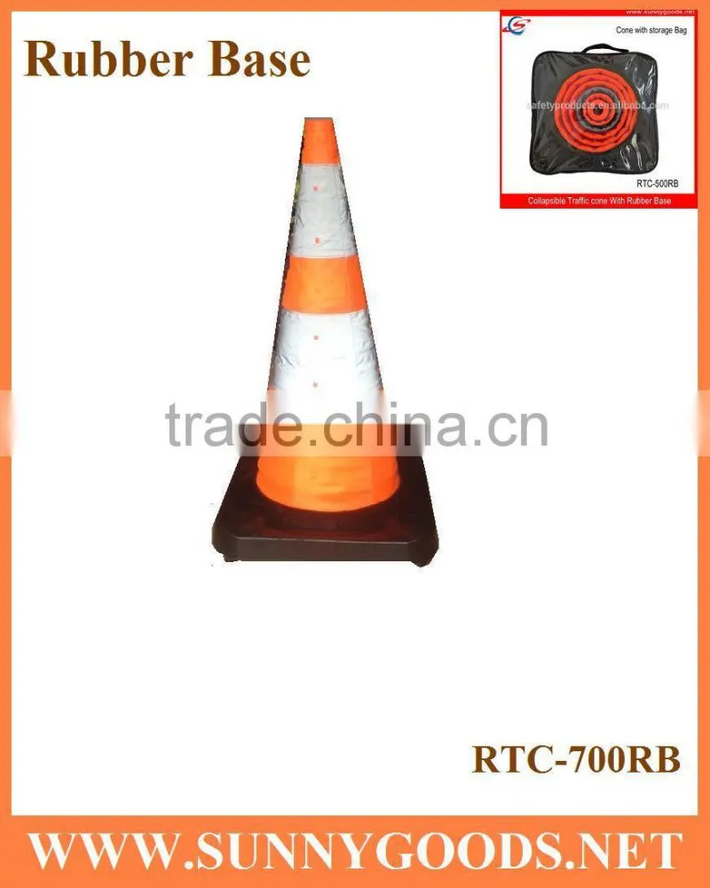 collapsible 28 rubber traffic cone