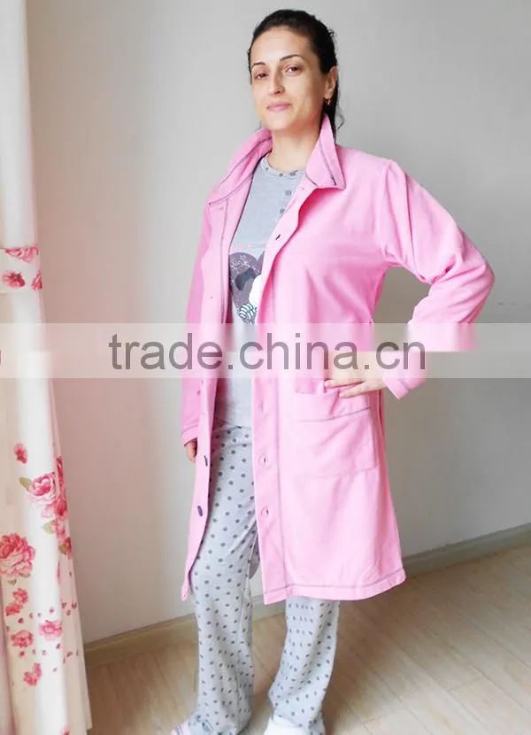 Kevince polar fleece & interlock pyjamas 3pcs set knitting womens pajama pink grey 1000pcs up OEM factory directly