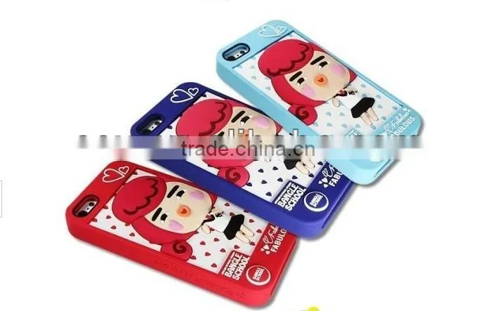 Cute 3D Cartoon Bangle School Judy Case for iPhone 5 Soft Silicon Case
