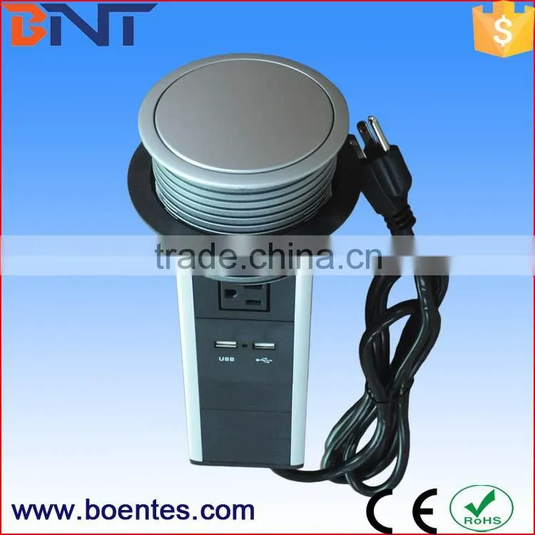 Vertical Pull Up Power Socket/Kitchen Pop Up Socket/Desktop Hidden Pop Up Outlets