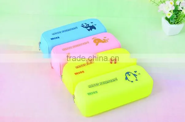2015 New study tool,office gadget silicone pencil case ,pencil bag