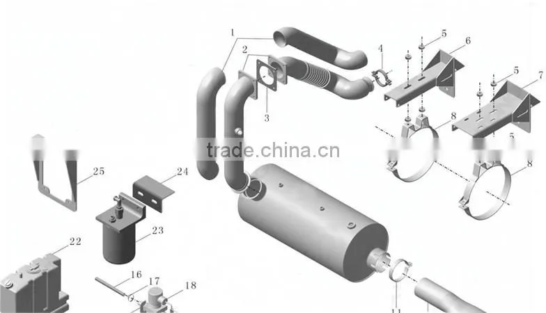 High quality exhaust pipe hanger for YUTONG parts