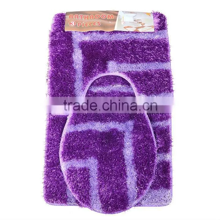 bathmat set 3pcs polyester carpets and rugs