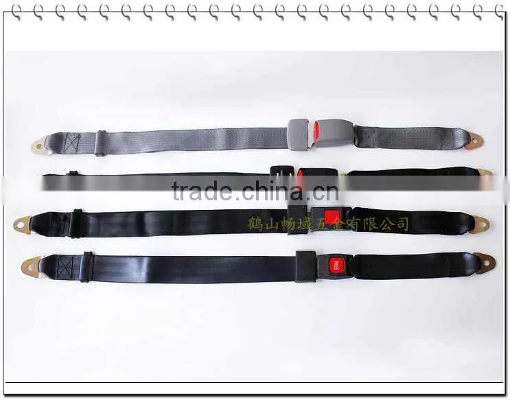 Manual three-point safety belt