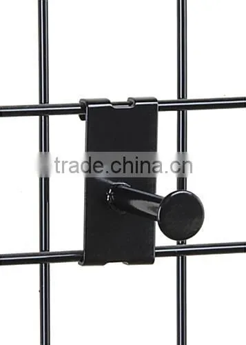 Black gridwall garment hook , single gridwall hook