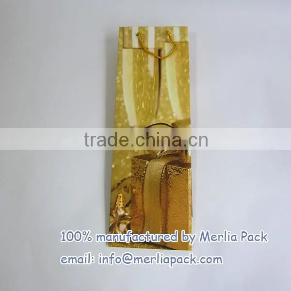 Revel Art Paper Marketplace Bags Single Bottle Paper Wine Assortment Bags