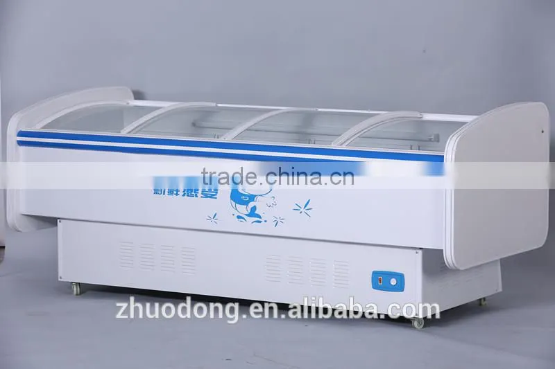 DG-210W used glass door air cooler freezer Island Freezer manufacture by HSTD cheaper price with large quantity