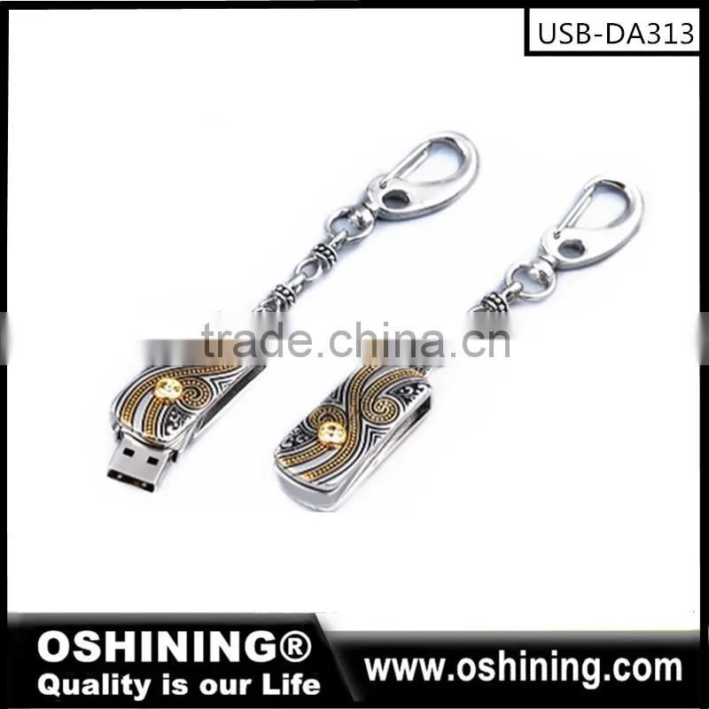 2016 Reality capacity Crystal USB Stick Jewelry USB Flash Drive free sample (USB-DA308)