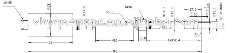 PT124B-124 flexible 0-10V melt pressure transducer for extruder machinery