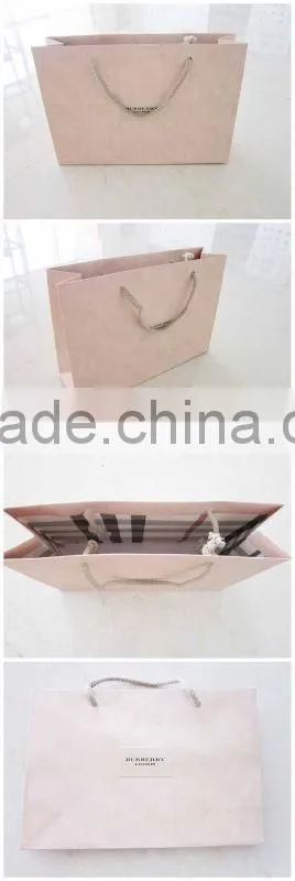 Brief and large shopping paper bag with handle